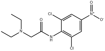 2',6'-Dichloro-2-diethylamino-4'-nitroacetanilide Struktur