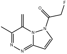 6-(Fluoroacetyl)-4,6-dihydro-3-methyl-4-methylenepyrazolo[5,1-c][1,2,4]triazine Struktur