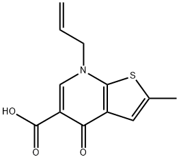 7-ALLYL-2-METHYL-4-OXO-4,7-DIHYDROTHIENO[2,3-B]PYRIDINE-5-CARBOXYLIC ACID Struktur