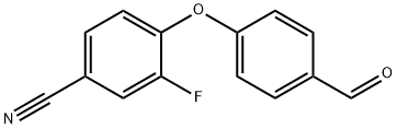 3-fluoro-4-(4-formylphenoxy)benzonitrile Struktur