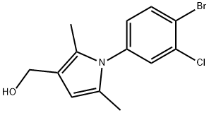 1-(4-BROMO-3-CHLOROPHENYL)-2,5-DIMETHYL-1H-PYRROLE-3-METHANOL Struktur