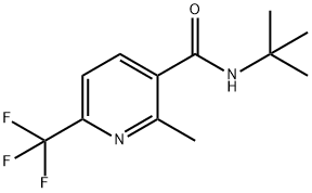 3-PYRIDINECARBOXAMIDE, N-(1,1-DIMETHYLETHYL)-2-METHYL-6-(TRIFLUOROMETHYL)- Struktur