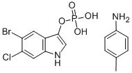 5-BROMO-6-CHLORO-3-INDOLYL PHOSPHATE P-TOLUIDINE SALT Struktur