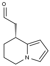 8-Indolizineacetaldehyde,5,6,7,8-tetrahydro-,(8R)-(9CI) Struktur