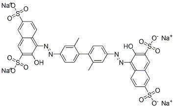 tetrasodium 4,4'-[(2,2'-dimethyl[1,1'-biphenyl]-4,4'-diyl)bis(azo)]bis[3-hydroxynaphthalene-2,7-disulphonate 