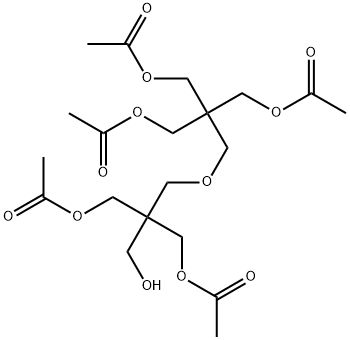 2-[[3-(acetoxy)-2-[(acetoxy)methyl]-2-(hydroxymethyl)propoxy]methyl]-2-[(acetoxy)methyl]propane-1,3-diyl diacetate Struktur