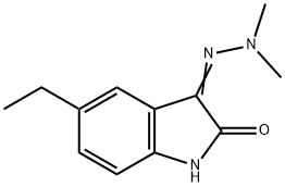 1H-Indole-2,3-dione,5-ethyl-,3-(dimethylhydrazone)(9CI) Struktur