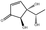 2-Cyclopenten-1-one, 4,5-dihydroxy-4-[(1S)-1-hydroxyethyl]-, (4R,5R)- (9CI) Struktur