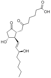 6,9-DIOXO-11ALPHA,15S-DIHYDROXY-PROST-13E-EN-1-OIC ACID Struktur