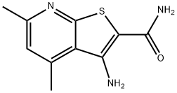 3-AMINO-4,6-DIMETHYLTHIENO[2,3-B]PYRIDINE-2-CARBOXAMIDE Struktur