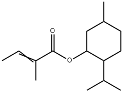 2-isopropyl-5-methylcyclohexyl 2-methylbut-2-enoate Struktur