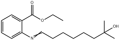 2-[(7-Hydroxy-7-methyloctylidene)amino]benzoic acid ethyl ester Struktur