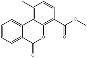 methyl 1-methyl-6-oxo-6H-dibenzo[b,d]pyran-4-carboxylate Struktur