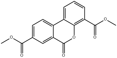 dimethyl 6-oxo-6H-dibenzo[b,d]pyran-4,8-dicarboxylate Struktur