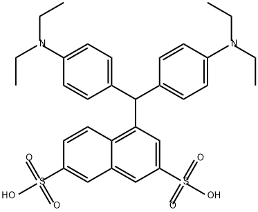 4-[bis[4-(diethylamino)phenyl]methyl]naphthalene-2,7-disulphonic acid Struktur