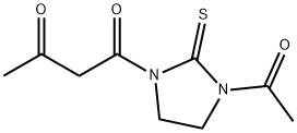 1-Acetyl-3-(1,3-dioxobutyl)-2-imidazolidinethione Struktur