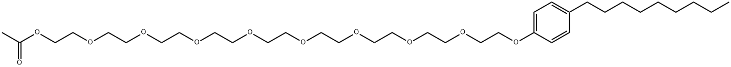 26-(4-nonylphenoxy)-3,6,9,12,15,18,21,24-octaoxahexacosan-1-yl acetate  Struktur