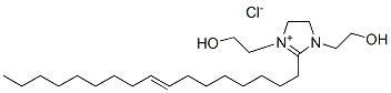 2-(8-heptadecenyl)-4,5-dihydro-1,3-bis(2-hydroxyethyl)-1H-imidazolium chloride  Struktur