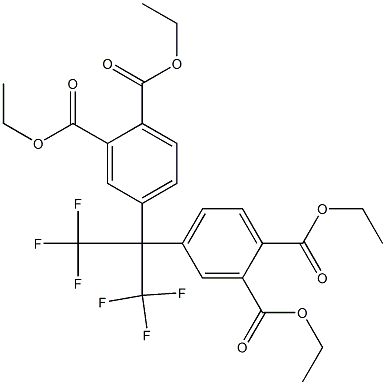 tetraethyl 4,4'-[2,2,2-trifluoro-1-(trifluoromethyl)ethylidene]bis(phthalate) Struktur