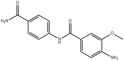 4-Amino-N-[4-(aminocarbonyl)phenyl]-3-methoxybenzamide Struktur