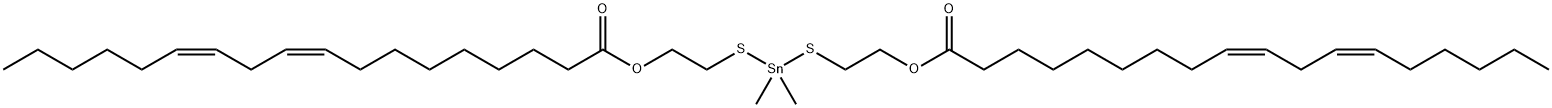 (dimethylstannylene)bis(thioethane-1,2-diyl) bis[(9Z,12Z)-octadeca-9,12-dienoate] Struktur