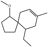 Spiro[4.5]dec-7-ene, 10-ethyl-1-methoxy-8-methyl- (9CI) Struktur