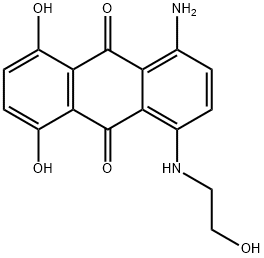 1-amino-5,8-dihydroxy-4-[(2-hydroxyethyl)amino]anthraquinone Struktur