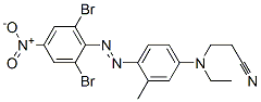 3-[[4-[(2,6-Dibromo-4-nitrophenyl)azo]-3-methylphenyl]ethylamino]propanenitrile Struktur