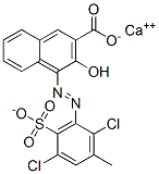 calcium 4-[(2,5-dichloro-3-methyl-6-sulphonatophenyl)azo]-3-hydroxy-2-naphthoate Struktur