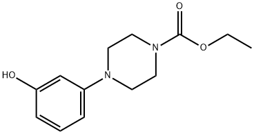 1-(3-Hydroxyphenyl)-4-ethoxycarbonyl-piperazine Struktur