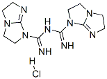 2,3,5,6-tetrahydro-N-[imino(2,3,5,6-tetrahydro-1H-imidazo[1,2-a]imidazol-1-yl)methyl]-1H-imidazo[1,2-a]imidazole-1-carboxamidine monohydrochloride Struktur