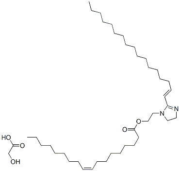 2-[2-(heptadecenyl)-4,5-dihydro-1H-imidazol-1-yl]ethyl oleate mono(hydroxyacetate) Struktur