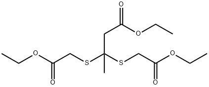 ethyl 3,3-bis[(2-ethoxy-2-oxoethyl)thio]butyrate Struktur