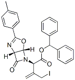 (2R)-3-Iodomethyl-2-[(1R,5S)-7-oxo-3-(p-tolyl)-4-oxa-2,6-diazabicyclo[3.2.0]hept-2-en-6-yl]-3-butenoic acid diphenylmethyl ester Struktur