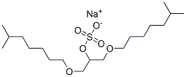 sodium 2-(isooctyloxy)-1-[(isooctyloxy)methyl]ethyl sulphate Struktur