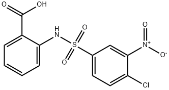 2-[(4-chloro-3-nitrophenyl)sulphonyl]anthranilic acid Struktur