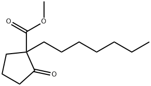 methyl 1-heptyl-2-oxocyclopentanecarboxylate Struktur