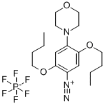 2,5-dibutoxy-4-(morpholino)benzenediazonium hexafluorophosphate    Struktur