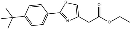 ETHYL 2-(2-[4-(TERT-BUTYL)PHENYL]-1,3-THIAZOL-4-YL)ACETATE Struktur