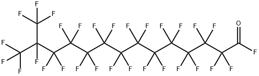 2,2,3,3,4,4,5,5,6,6,7,7,8,8,9,9,10,10,11,11,12,12,13,14,14,14-ヘキサコサフルオロ-13-(トリフルオロメチル)テトラデカン酸フルオリド 化學(xué)構(gòu)造式