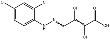 2,3-DICHLORO-4-[2-(2,4-DICHLOROPHENYL)HYDRAZONO]BUT-2-ENOIC ACID Struktur