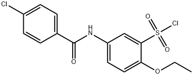 5-(4-CHLORO-BENZOYLAMINO)-2-ETHOXY-BENZENESULFONYL CHLORIDE Struktur