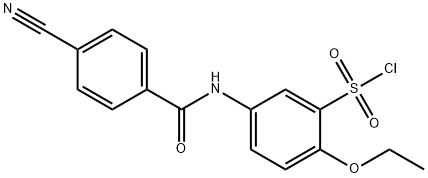 5-(4-CYANO-BENZOYLAMINO)-2-ETHOXY-BENZENESULFONYL CHLORIDE Struktur