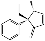 2-Cyclopenten-1-one,5-ethyl-4-methyl-5-phenyl-,(4R,5S)-(9CI) Struktur