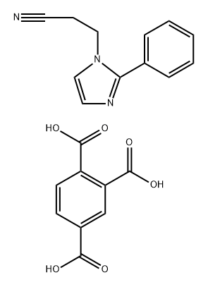 benzene-1,2,4-tricarboxylic acid, compound with 2-phenyl-1H-imidazole-1-propiononitrile (1:1)  Struktur