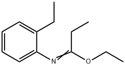 Propanimidic acid, N-(2-ethylphenyl)-, ethyl ester (9CI) Struktur