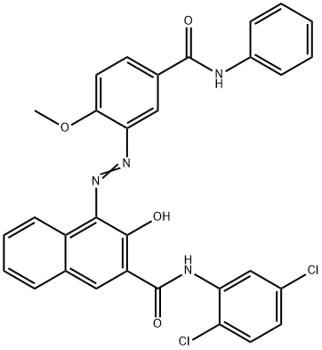 N-(2,5-dichlorophenyl)-3-hydroxy-4-[[2-methoxy-5-[(phenylamino)carbonyl]phenyl]azo]naphthalene-2-carboxamide Struktur