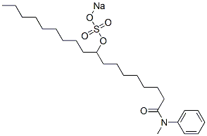 N-Methyl-N-phenyl-9-[(sodiosulfo)oxy]octadecanamide Struktur