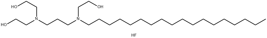 BIS(HYDROXYETHYL)-AMINOPROPYL-N-HYDROXYETHYL-OCTADECYLAMINE DIHYDROFLUORIDE Structure