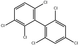 2,2',3,4',6,6'-HEXACHLOROBIPHENYL Struktur